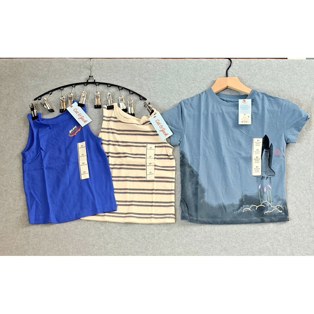 Cat & Jack 3-piece Tank & T-shirt Bundle - 2T